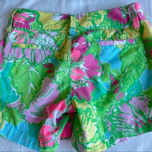 ❤️ LILLY PULITZER hibiscus print The Callahan Short L14 - Picture 10 of 12
